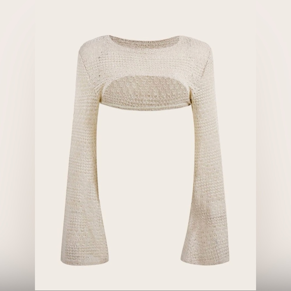Solid super crop sweater